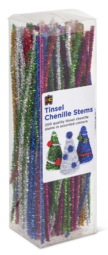 Glitter Stems - 6mm Asst Colours Pack of 200